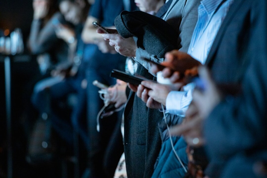 Journalist developing contacts and sources during a professional networking event